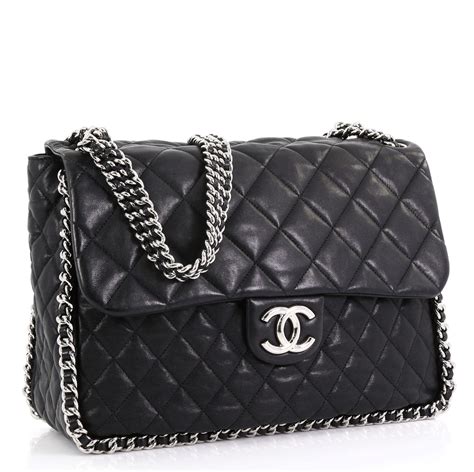 chanel quilted bag with chain